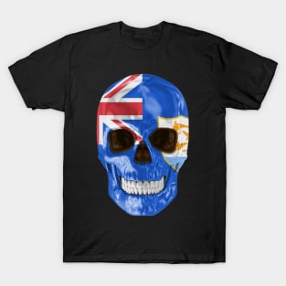 Anguilla Flag Skull - Gift for Anguillan With Roots From Anguilla T-Shirt